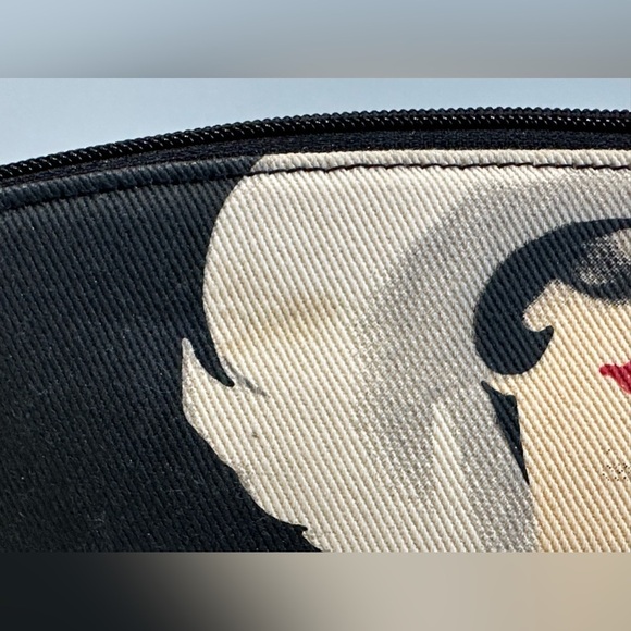 Vermouth Bianco Sequin Lady in Big Hat with Drink Clutch Travel or Cosmetics Bag - Picture 7 of 11